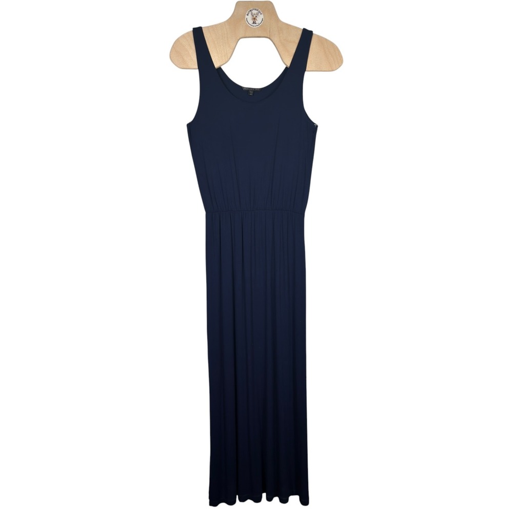 Felicity & Coco Navy Maxi Dress XS Sleeveless Elastic Waist Resort Cover Up - Picture 2 of 6